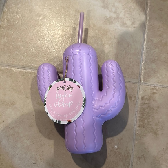 NWT pink sky | purple cactus cup - Picture 1 of 2